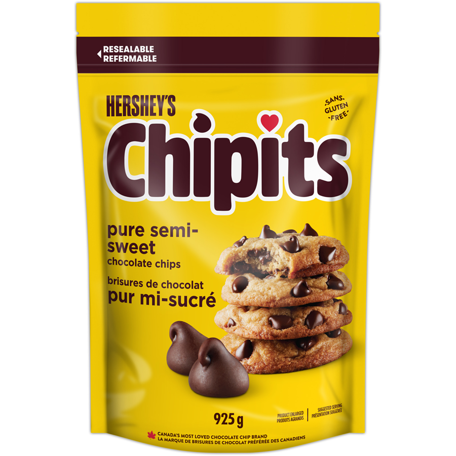 Chipits Pure Semi-Sweet Chocolate Chips, 925G